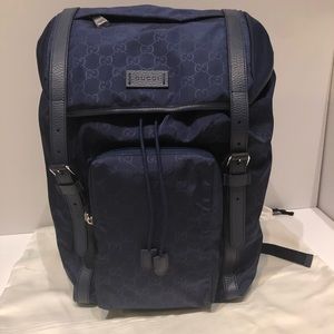 SOLD Authentic Gucci Large Navy Blue Backpack